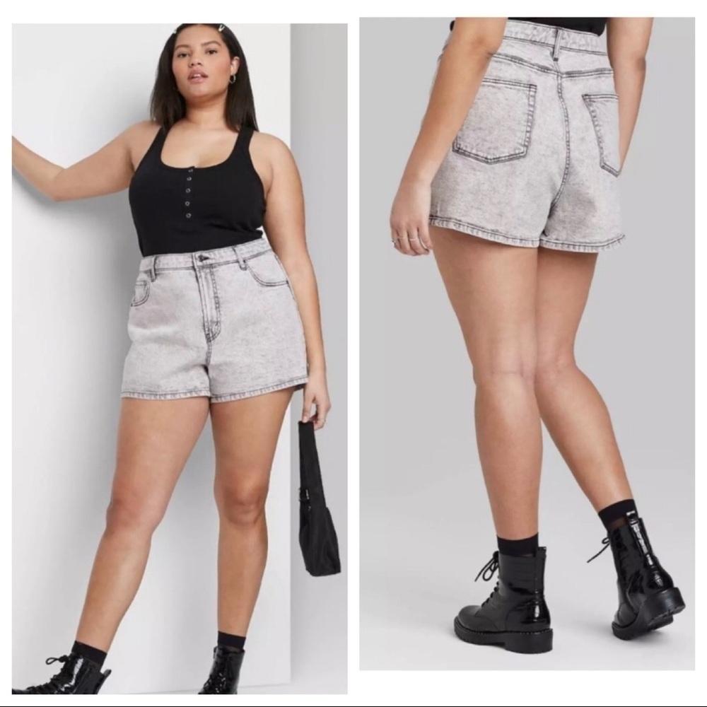 NEW Wild Fable Highest Rise Mom Shorts in Gray